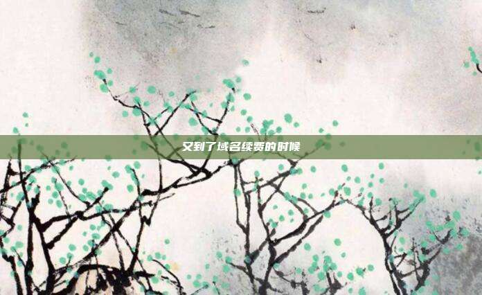 又到了域名续费的时候